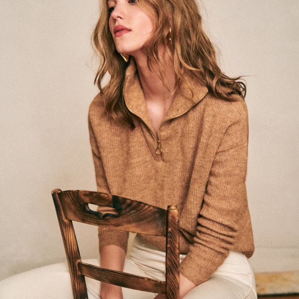 BNWT: Sezane John Jumper in Camel